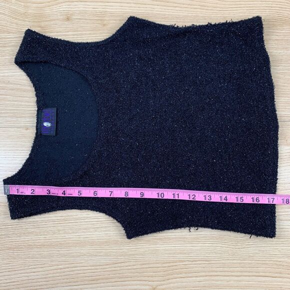 Vtg Morbid Threads Bia Glitter Top Sz M Y2k Gremlin Grunge Whimsigoth Fairy Vamp - Picture 4 of 6